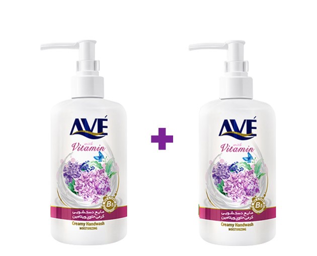 1+1 AVE liquid cream soap with milk and violet