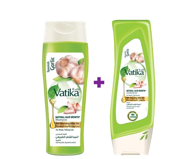 VATIKA shampoo + conditioner garlic
