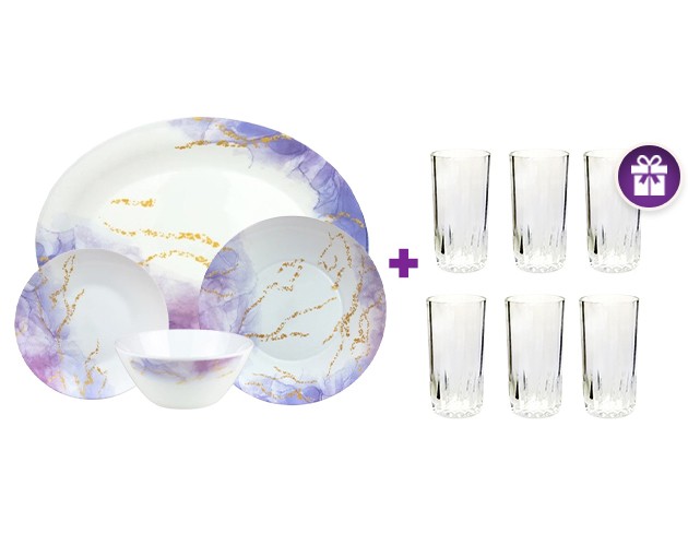 purple dinnerware set