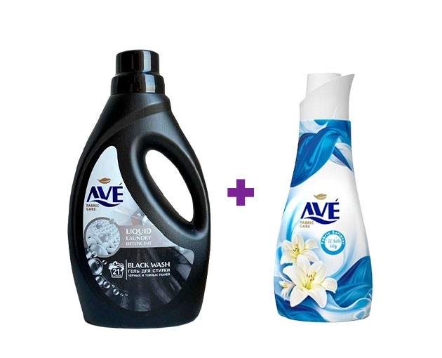 Ave washing liquid black 1.3 L + Ave fabric softener 1 L