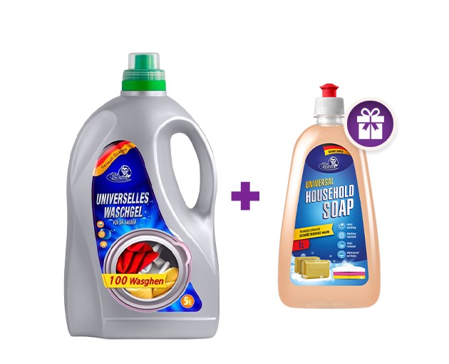 DR.SAUBER universal washing gel 5 l + DR.SAUBER universal liquid soap 1 l