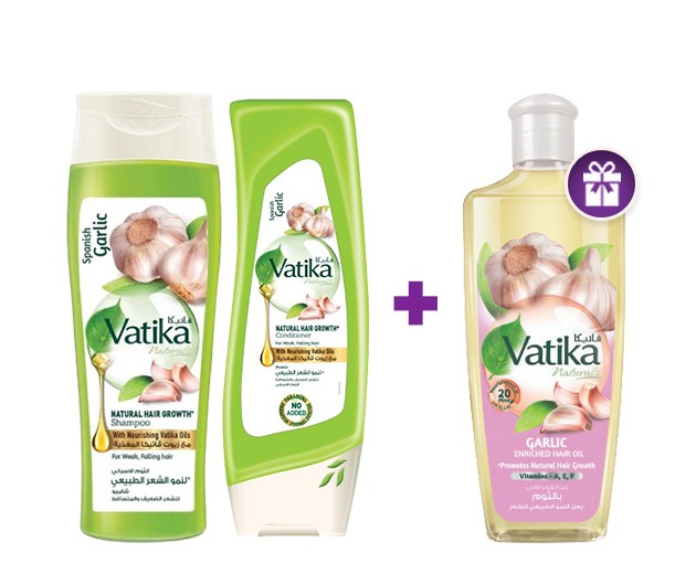 VATIKA hair care set garlic + GIFT