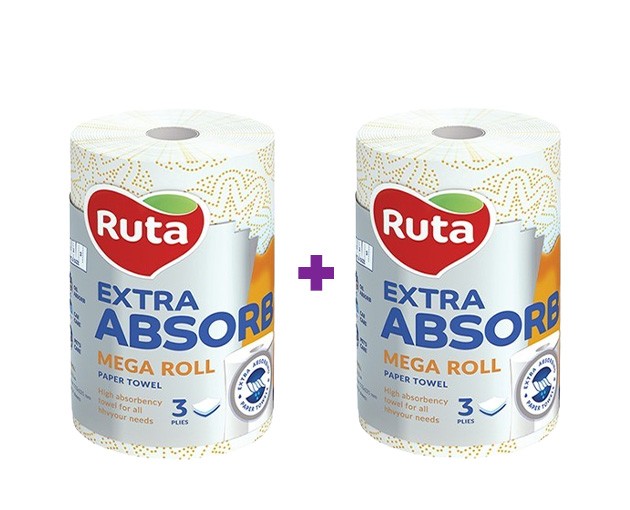 1+1 Ruta 3-ply kitchen towel Mega Extra Absorb