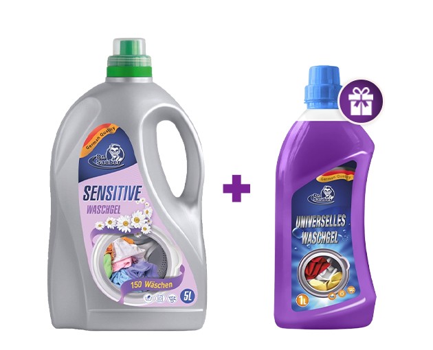 DR.SAUBER "sensitive" washing gel 5 l + DR.SAUBER Universal washing gel 1 L