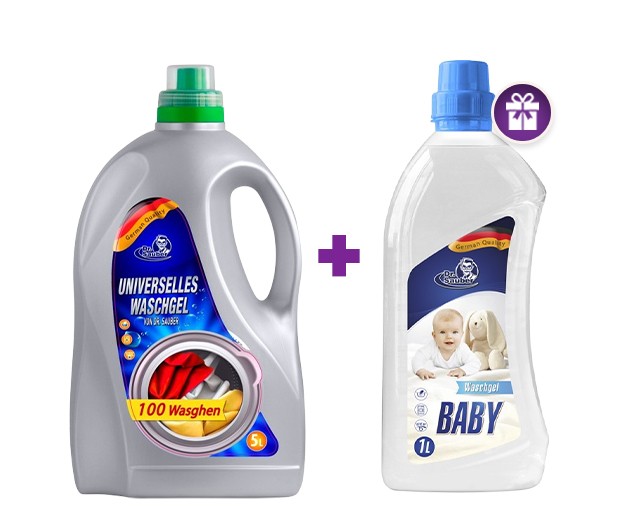 DR.SAUBER universal washing gel 5 l + DR.SAUBER children's washing gel 1 liter