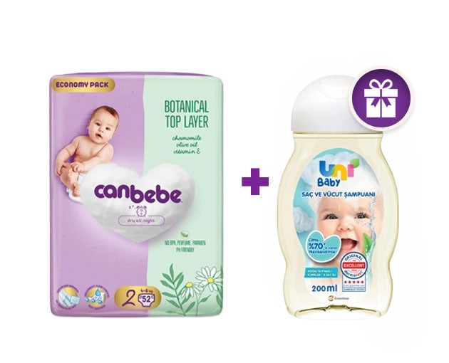 Canbebe N2 + UNI BABY shampoo for hair and body