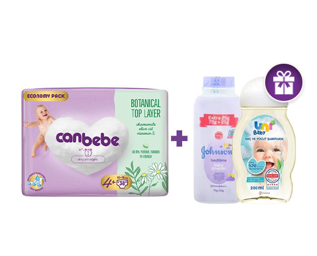 Canbebe N4+  UNI BABY shampoo + Johnson's Baby powder as a gift