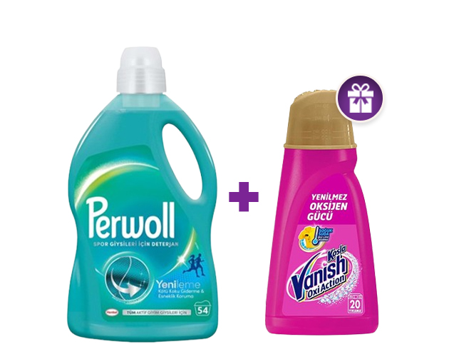 PERWOLL washing liquid green SPORT 3 l + GIFT Vanish stain remover liquid 1 l