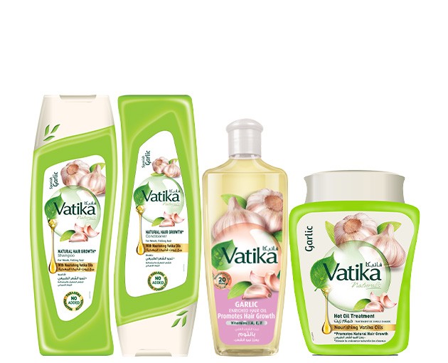 VATIKA's complete Garlic hair care line