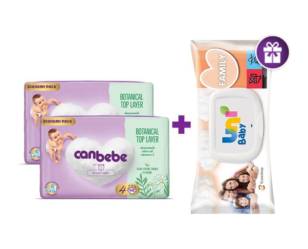 ორი Canbebe N4 + საჩუქრად UNI BABY სველი საწმენდი 100ც