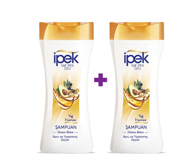 1+1 promotion IPEK Shampoo for dry and damaged hair 600 ml