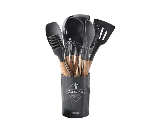 სამზარეულოს აქსესუარების ნაკრები 12 ცალიანი მწვანე