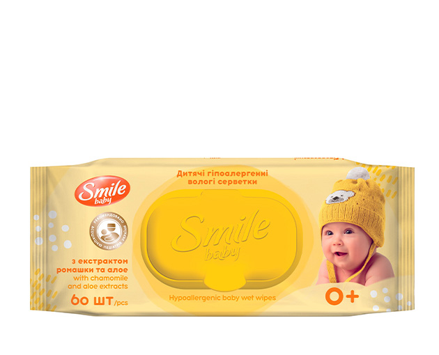 SMILE BABY baby wet wipes 0+ 60 pcs