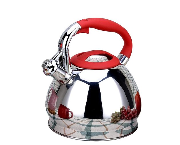 Teapot with red lid