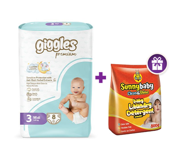 GIGGLES N3 baby diaper Premium Eco 4-9kg