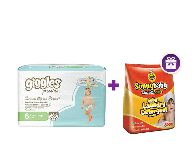 GIGGLES N6 baby diaper Premium Eco 15+kg