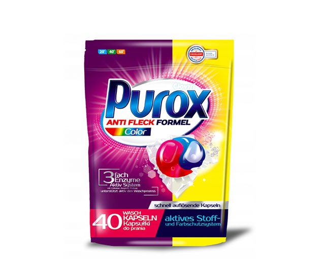 PUROX Fabric washing capsule color 40 pcs
