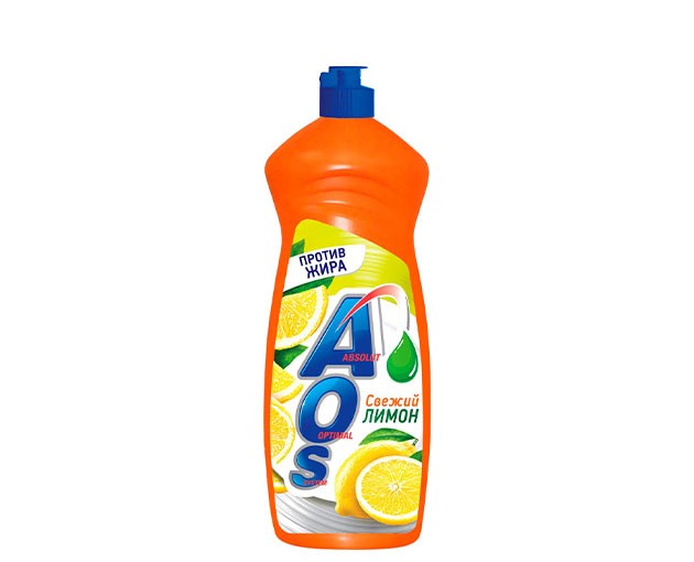 AOS ჭურჭლის სარეცხი სითხე ლიმონი 900 მლ