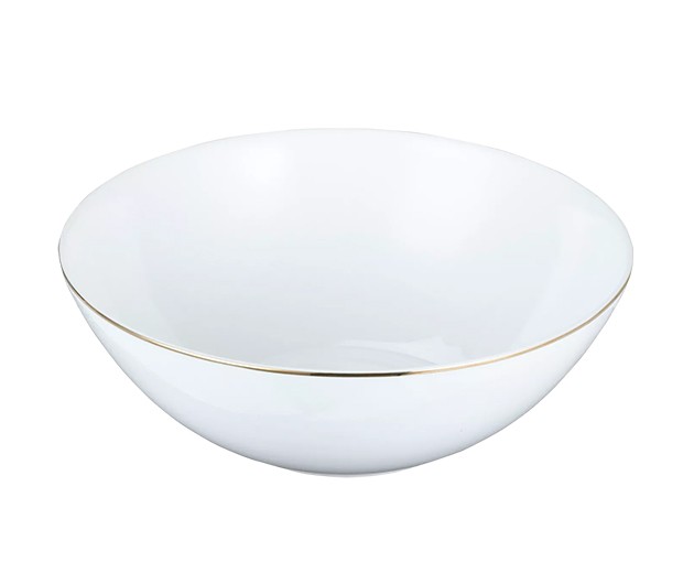 Salad Round bowl with big gold line