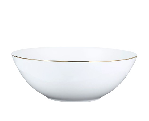 Salad Round bowl with big gold line