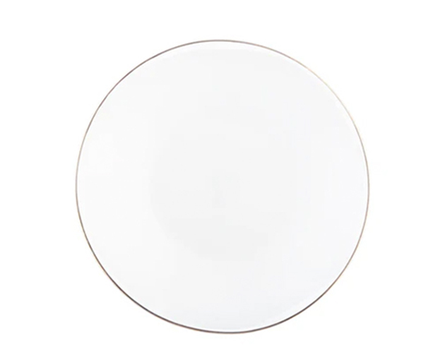 PARS OPAL Round dessert plate gold line 20cm