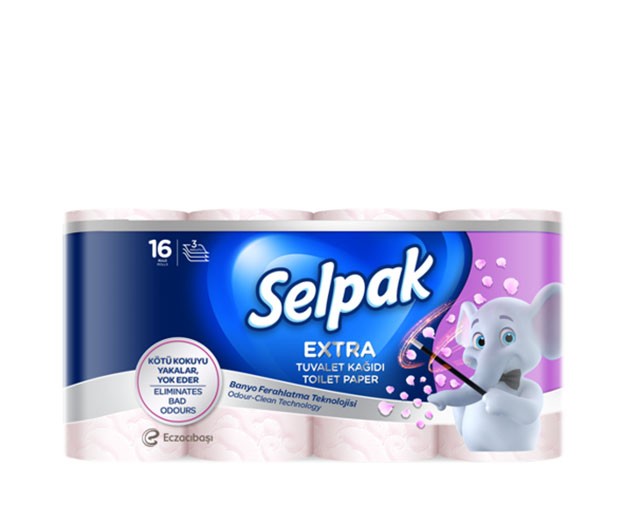 SELPAK 3 ფენიანი ტუალეტის ქაღალდი 16ც