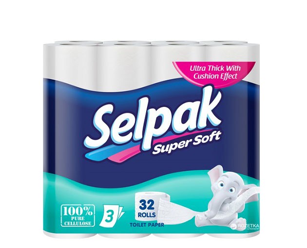 SELPAK ტუალეტის ქაღალდი 3 ფენიანი 32ც|SELPAK  TOILET PAPER 32 pcs
