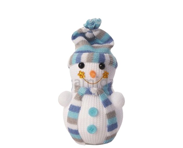 Cloth toy, snowman, 16 cm