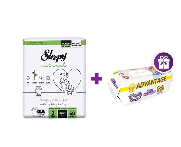 One baby pants SLEEPY N3 + gifts SLEEPY  wetwipes 120pcs