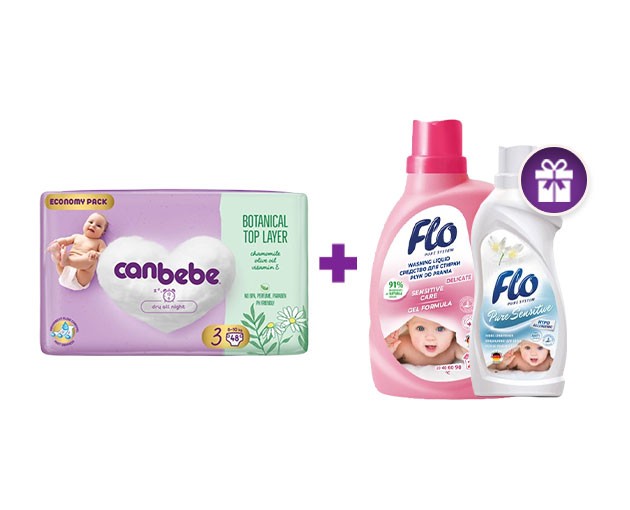 Canbebe N3 + FLO Children's Laundry Detergent and Fabric Softener