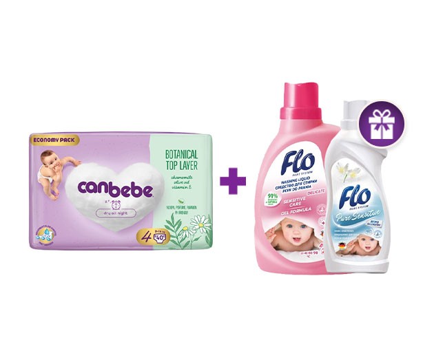Canbebe N4 + FLO Children's Laundry Detergent and Fabric Softener