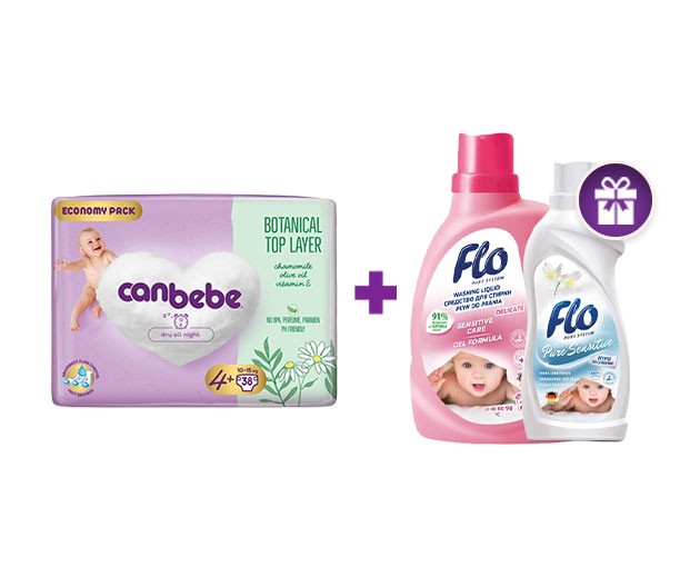 Canbebe N4+  + FLO Children's Laundry Detergent and Fabric Softener