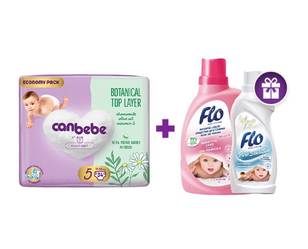 Canbebe N5 + FLO Children's Laundry Detergent and Fabric Softener