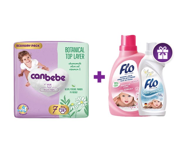 Canbebe N7 + FLO Children's Laundry Detergent and Fabric Softener