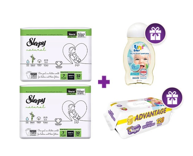  SLEEPY N7 + gifts SLEEPY  wetwipes 120pcs + and UNI BABY shampoo