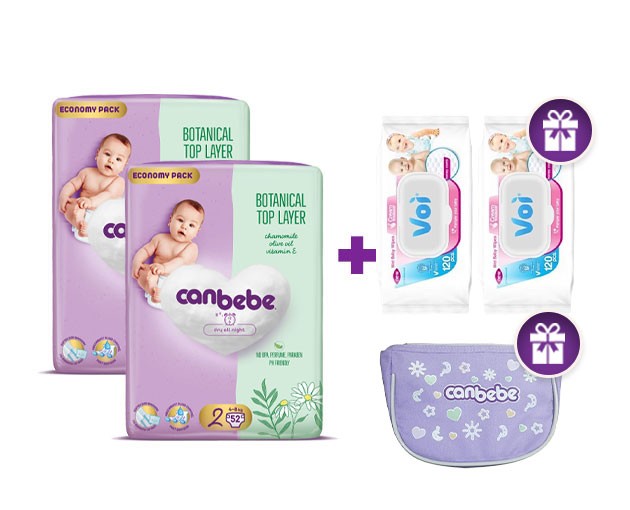 Two Canbebe N2 + gift VOI 2x wet wipes + bag