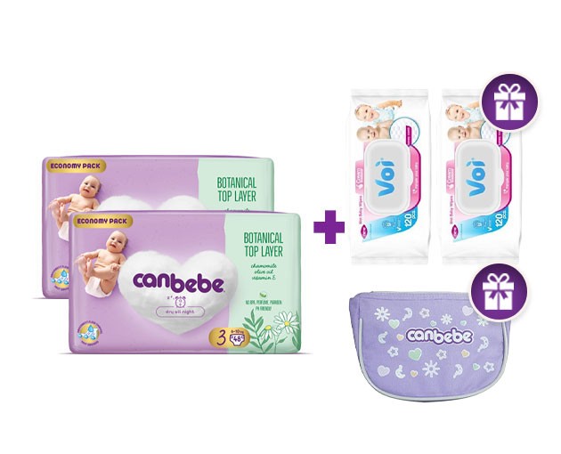Two Canbebe N3 + gift VOI 2x wet wipes + bag