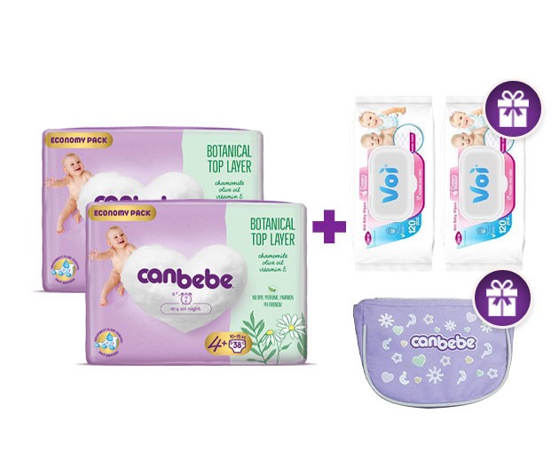 Two Canbebe N4 + gift VOI 2x wet wipes + bag