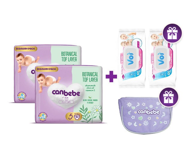 Two Canbebe N5 + gift VOI 2x wet wipes + bag