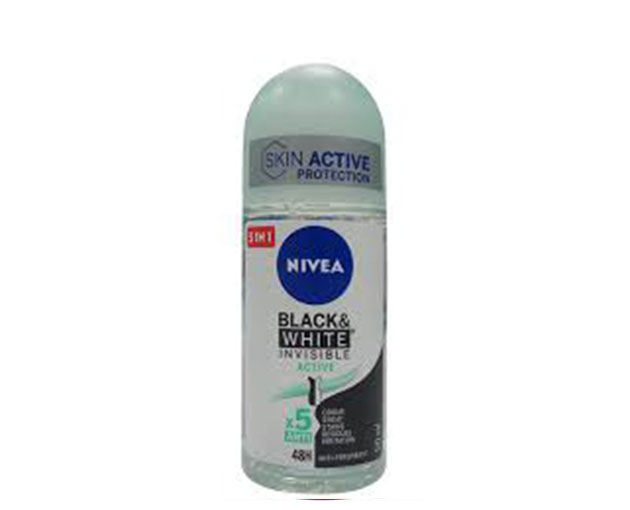 NIVEA დეოდორანტი ბურთულა Black & white invisible 50მლ