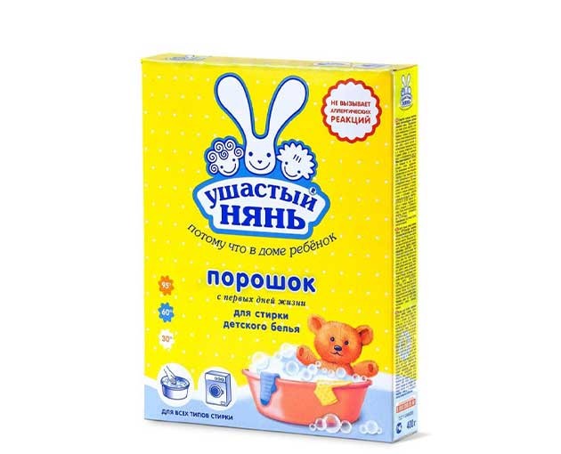 Ushastiy Nyan ბავშვის სარეცხი ფხვნილი 400გრ