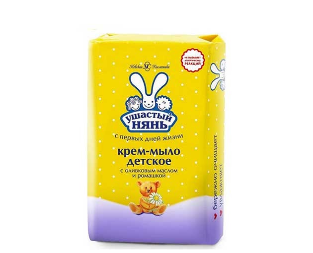 USHASTIY NYAN bar soap Chamomile and olives  90g