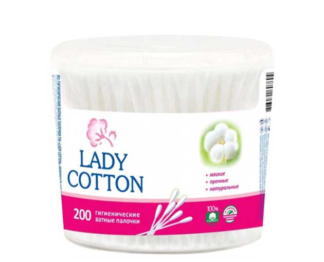 LADY COTTON ბამბის ყურის ჩხირი 200 ცალიანი