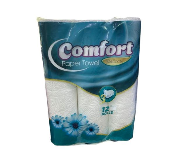 COMFORT სამზარეულოს ხელსახოცი 3 ფენიანი 12ც
