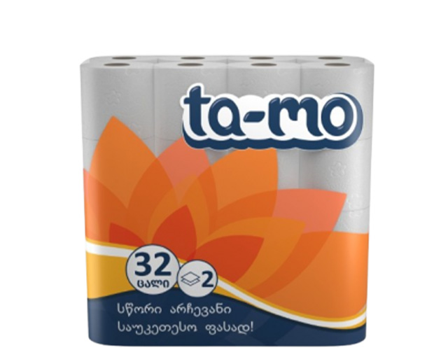 TA-MO 2 ფენიანი ტუალეტის ქაღალდი 32ც