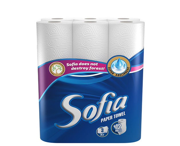 SOFIA 3-ply Kitchen towel 12 pcs