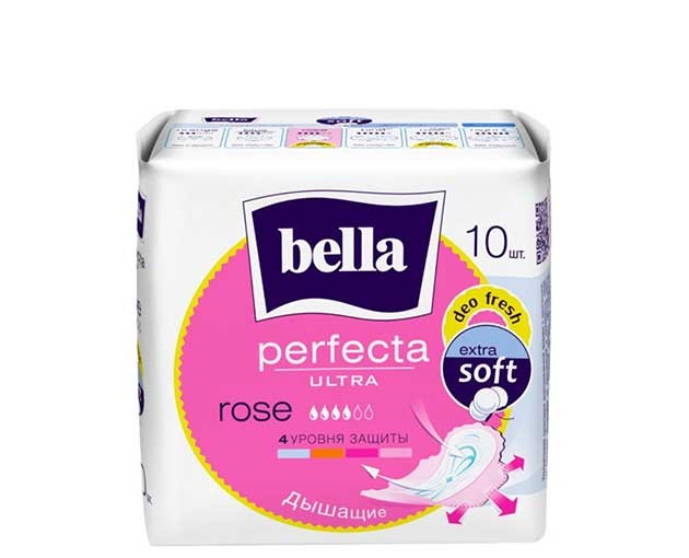 BELLA ultra Rose Hygienic Pads 10 pcs