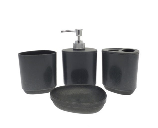 Bathroom accessories set black 4pcs