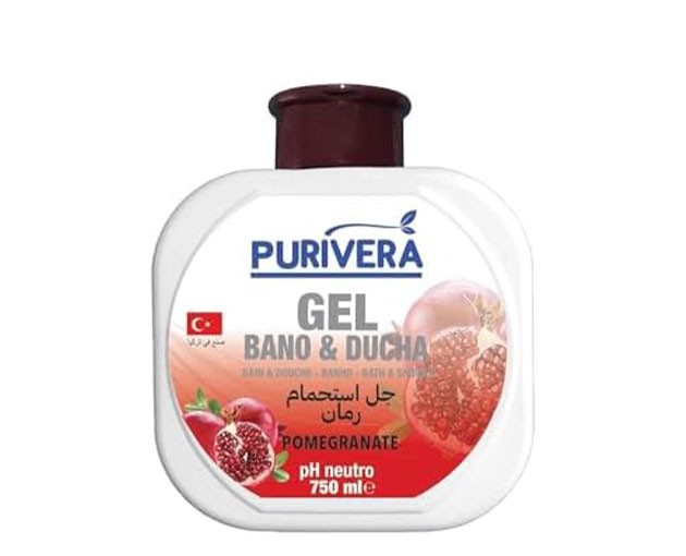 PURIVERA შხაპის გელი ბროწეული 750მლ