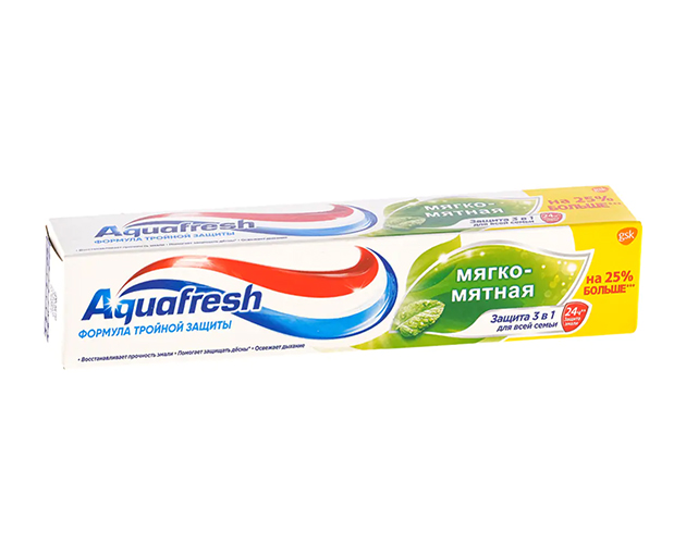 AQUAFRESH კბილის პასტა მათეთრებელი White & Shine 125 მლ